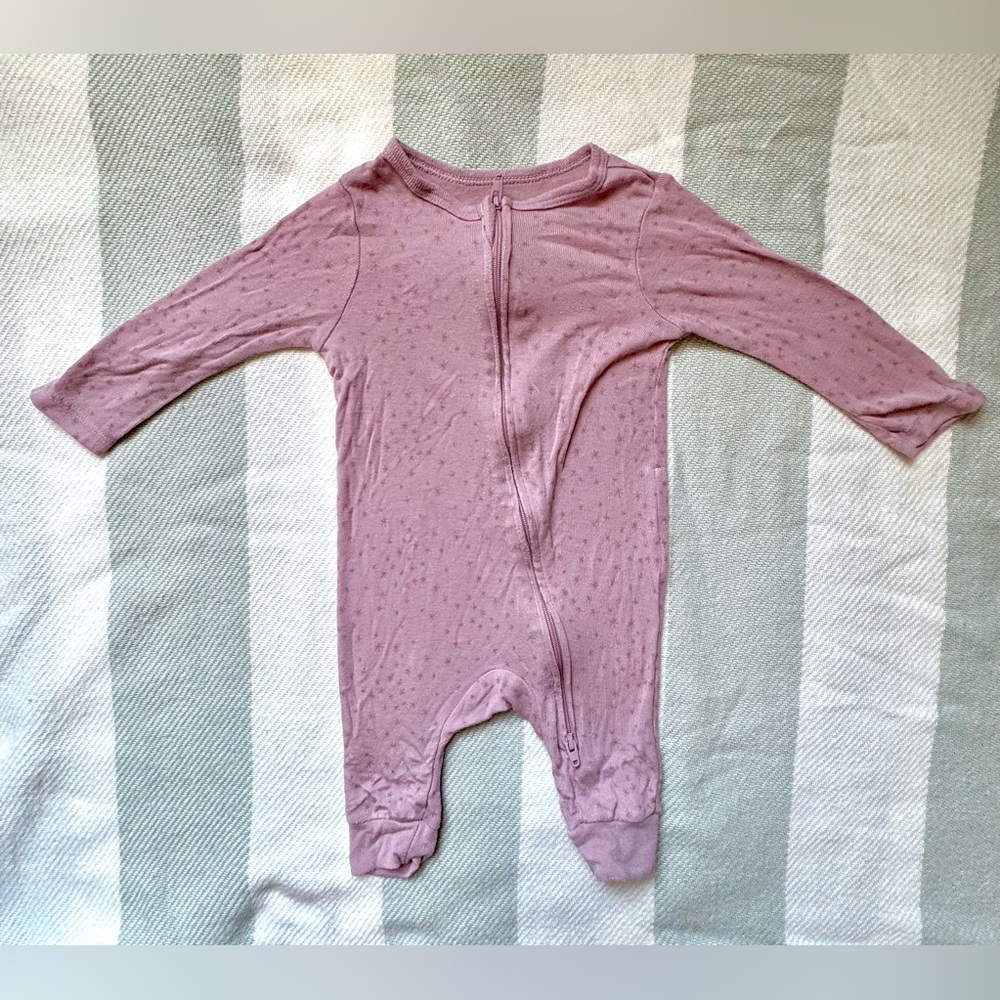 0-3 Months Baby Cloud Island Dusty Pink Pajamas